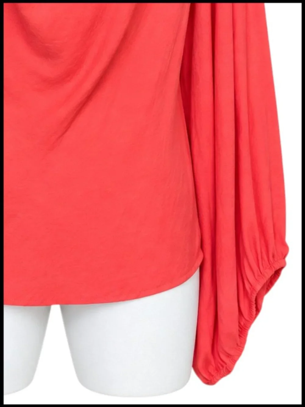Free People Cowling Around Blouse Coral Orange Cowl Neck S